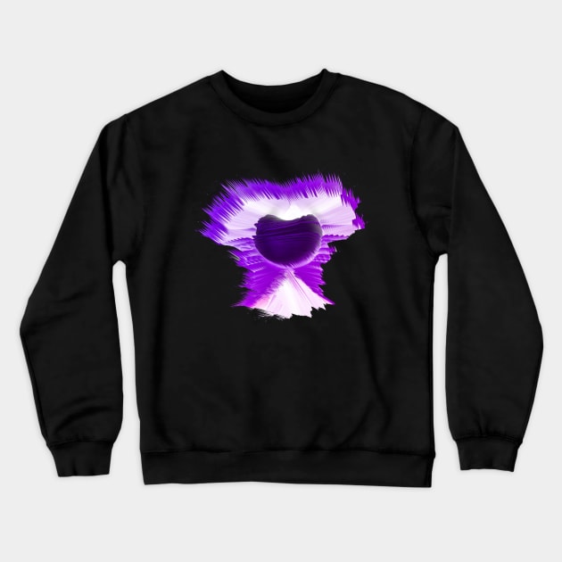 Abstract Purple Eclipse Crewneck Sweatshirt by BrightBeak